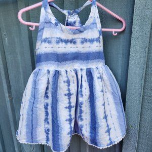 Max Studio Kids Size 3T  Blue Tie Dye Cotton Sundress